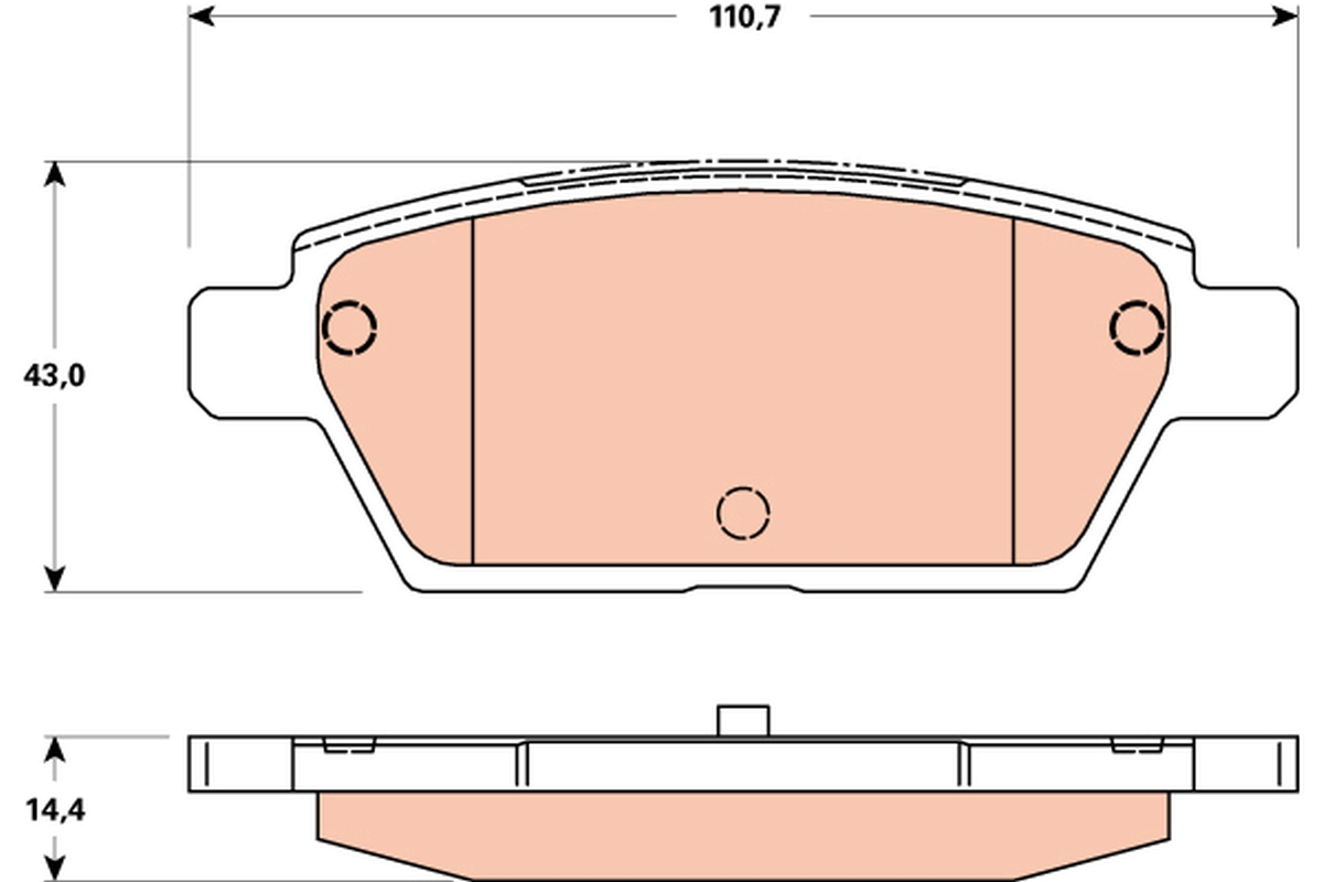 Brake Pad Set, disc brake - GDB3517 TRW