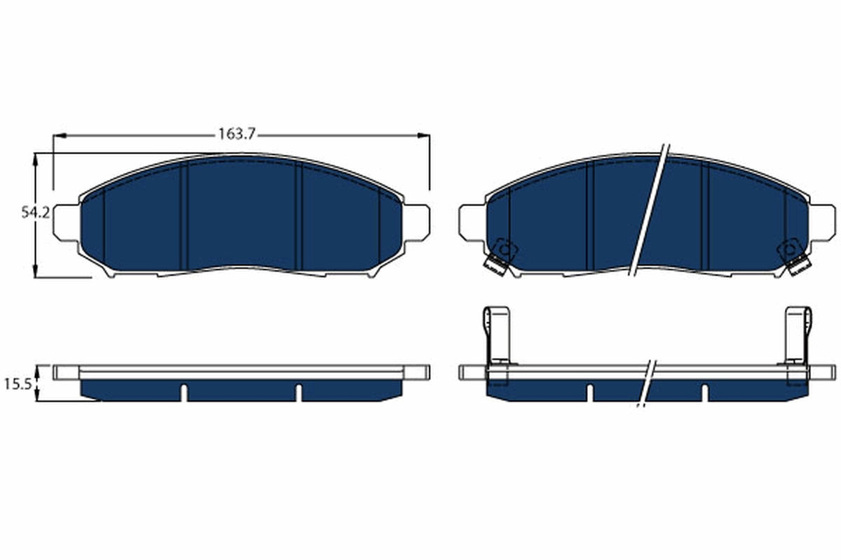 Brake Pad Set, disc brake - GDB3520BTE TRW
