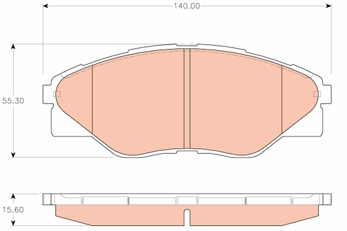 Комплект тормозных колодок, дисковый тормоз - GDB3532 TRW