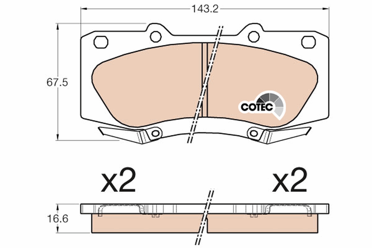 Kit pastiglie freno, Freno a disco - GDB3534 TRW
