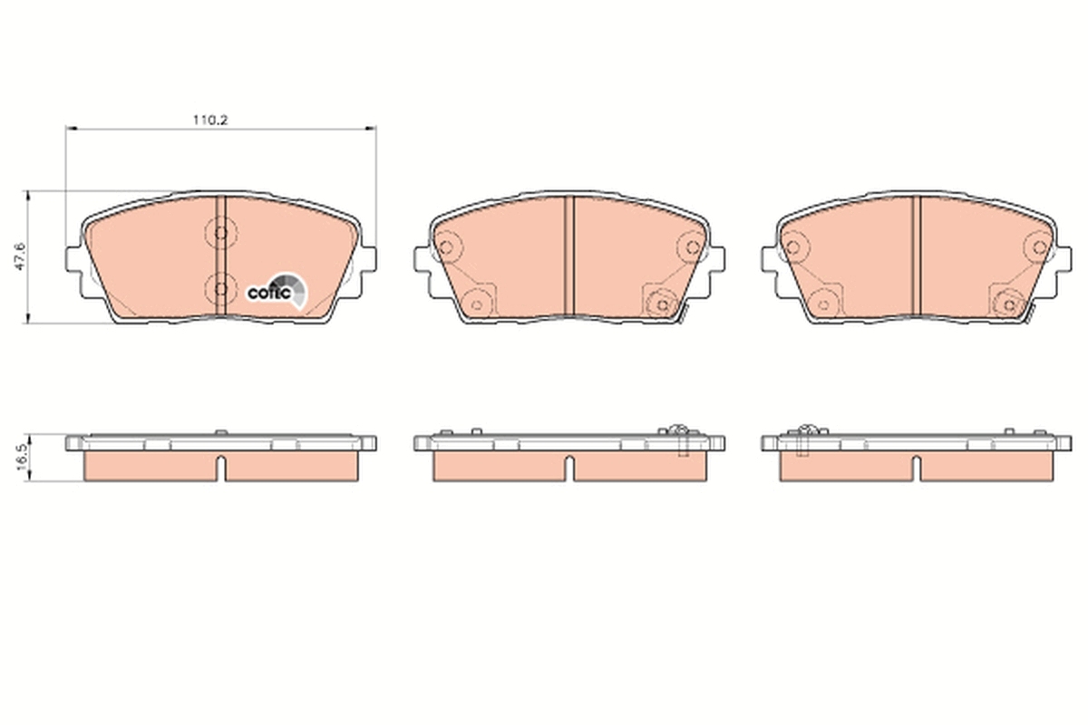 Brake Pad Set, disc brake - GDB3535 TRW