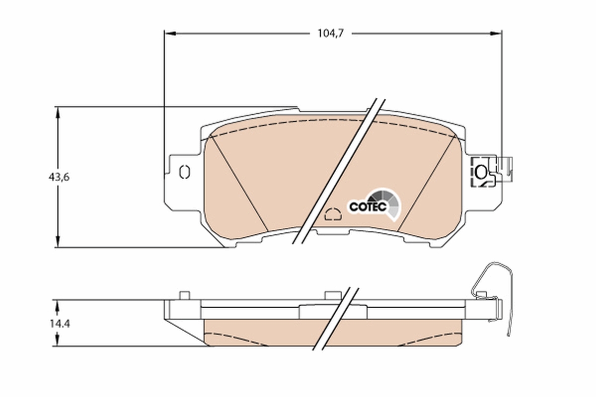 Brake Pad Set, disc brake - GDB3539 TRW
