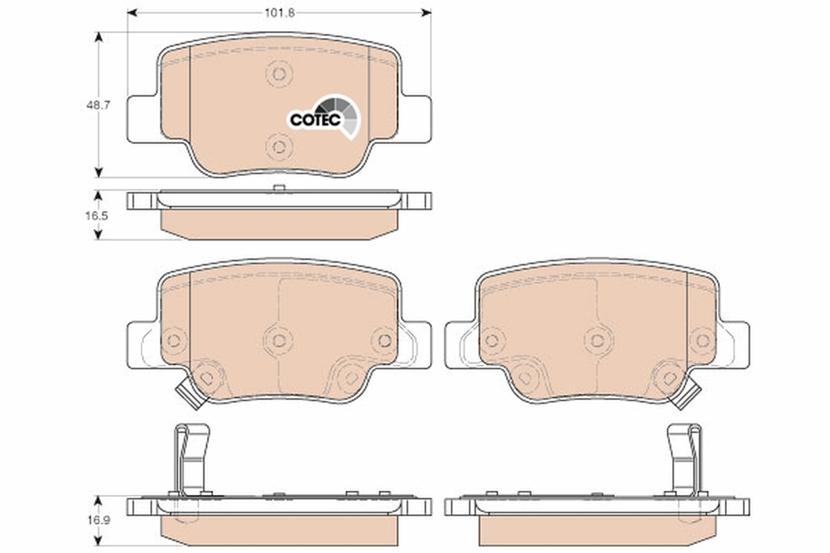 Kit pastiglie freno, Freno a disco - GDB3547 TRW