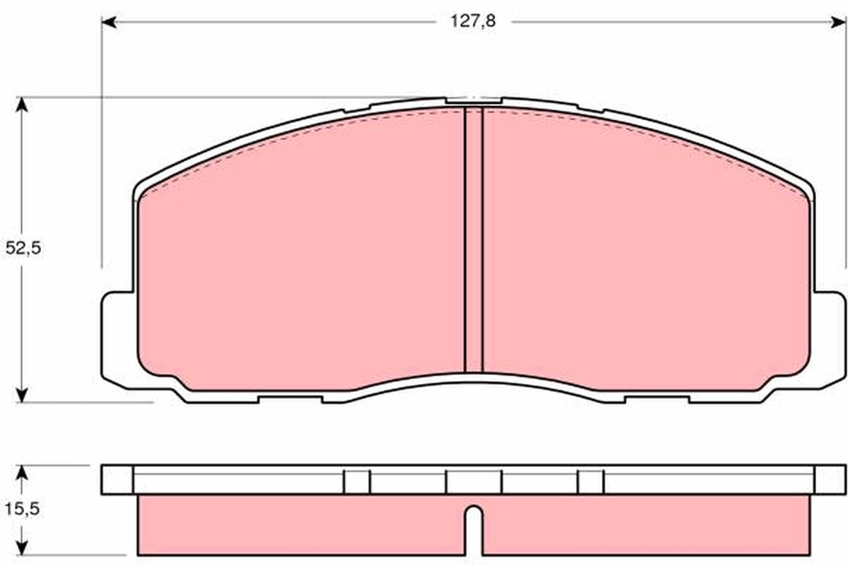 Комплект тормозных колодок, дисковый тормоз - GDB355 TRW