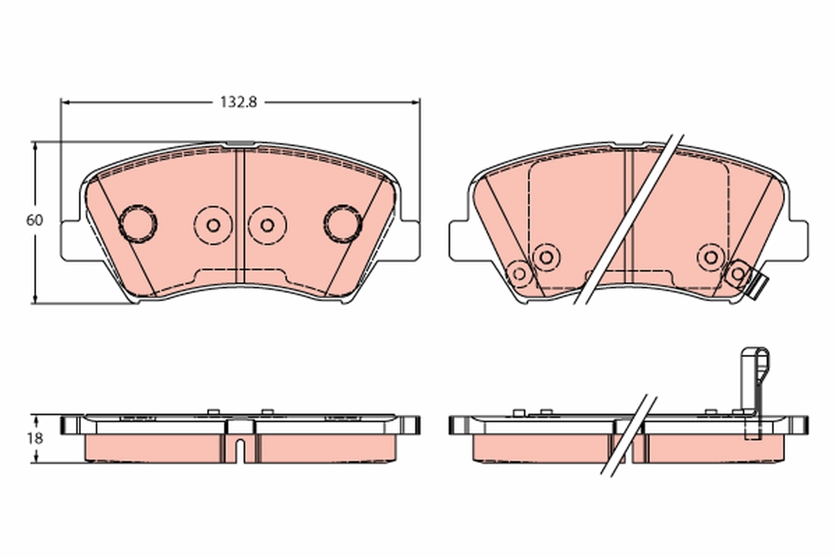 Kit pastiglie freno, Freno a disco - GDB3552 TRW