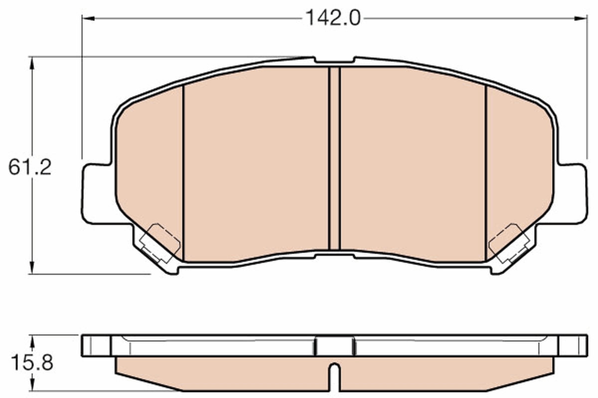 Kit pastiglie freno, Freno a disco - GDB3562 TRW