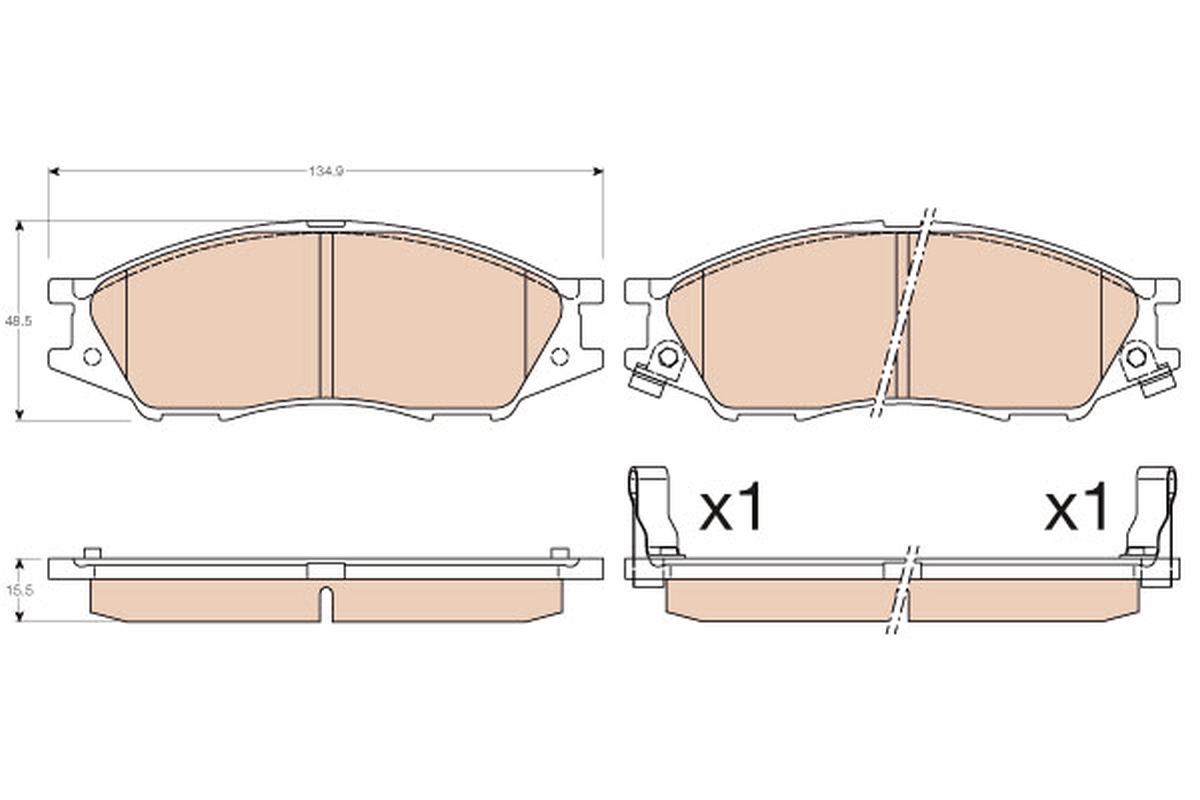 Kit pastiglie freno, Freno a disco - GDB3563 TRW