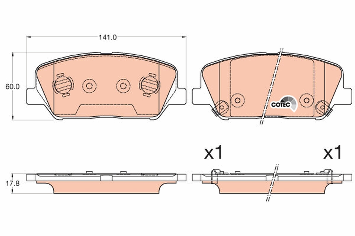 Kit pastiglie freno, Freno a disco - GDB3582 TRW