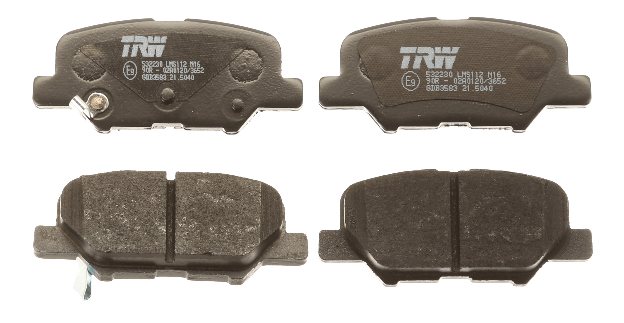 Brake Pad Set, disc brake - GDB3583 TRW
