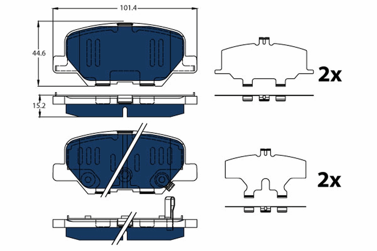 Brake Pad Set, disc brake - GDB3583BTE TRW