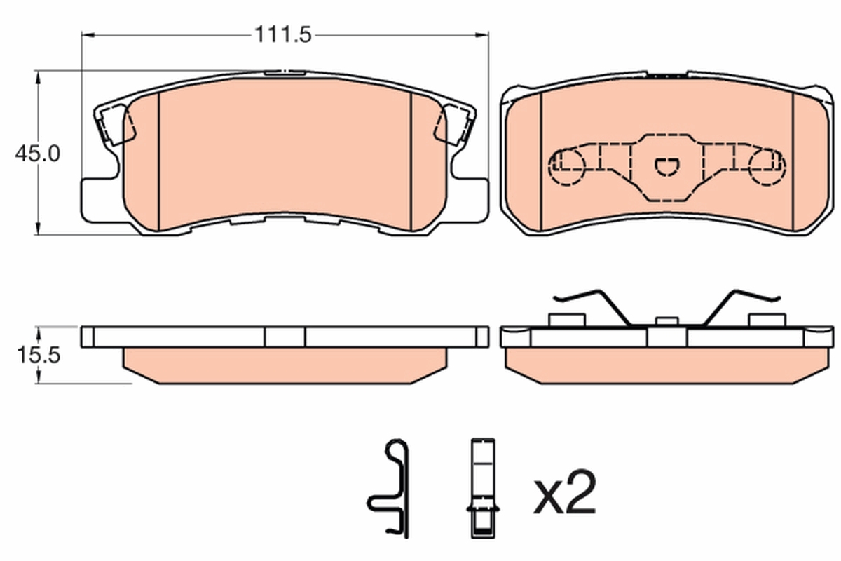 Kit pastiglie freno, Freno a disco - GDB3595 TRW