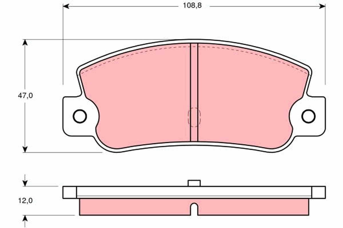 Brake Pad Set, disc brake - GDB360 TRW