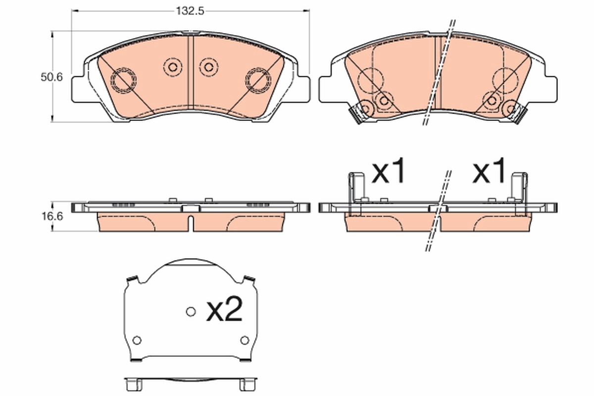 Kit pastiglie freno, Freno a disco - GDB3618 TRW