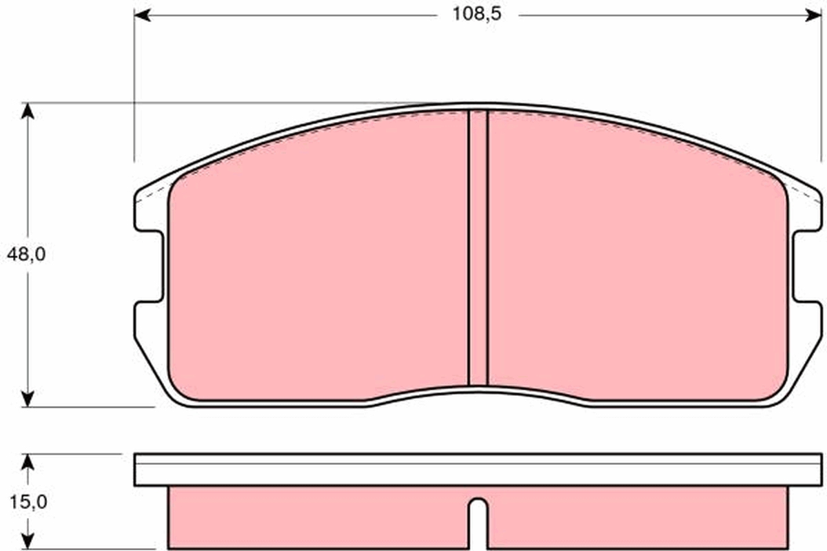 Brake Pad Set, disc brake - GDB365 TRW