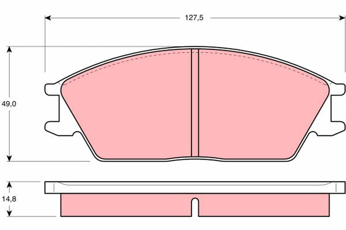 Bremsbelagsatz, Scheibenbremse - GDB373 TRW