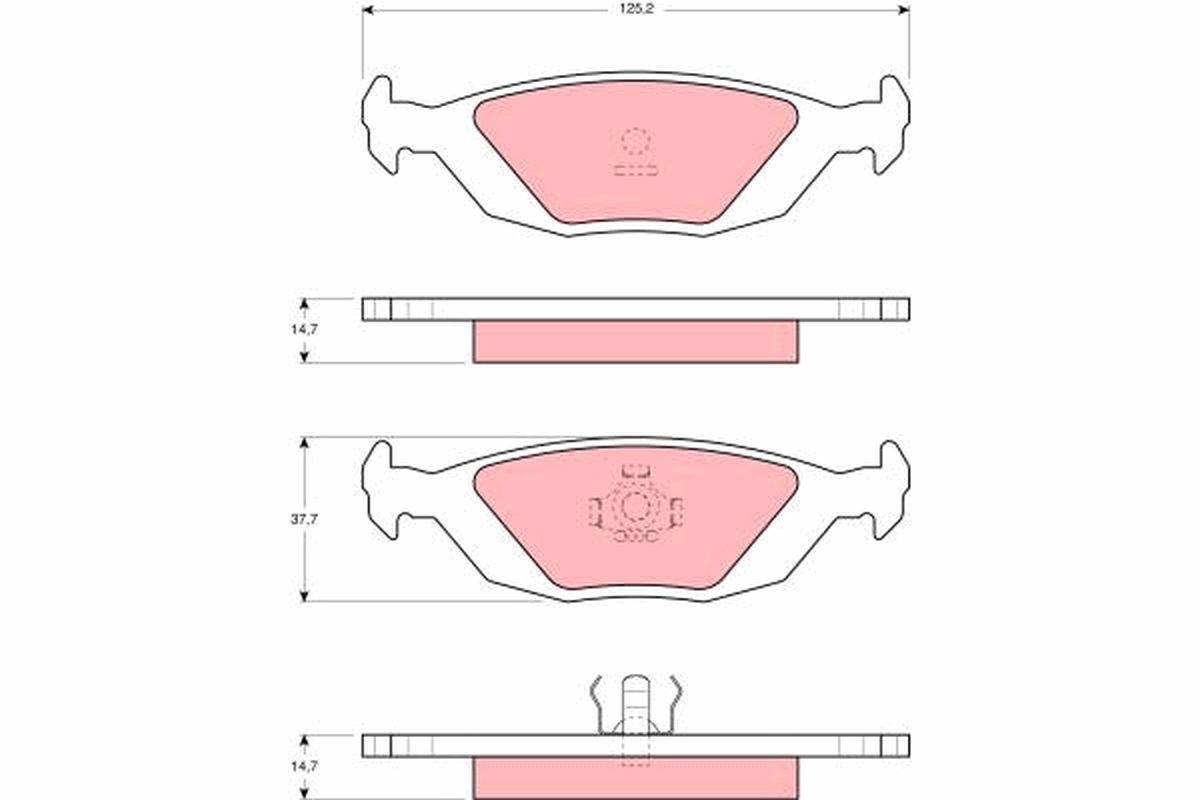 Brake Pad Set, disc brake - GDB392 TRW