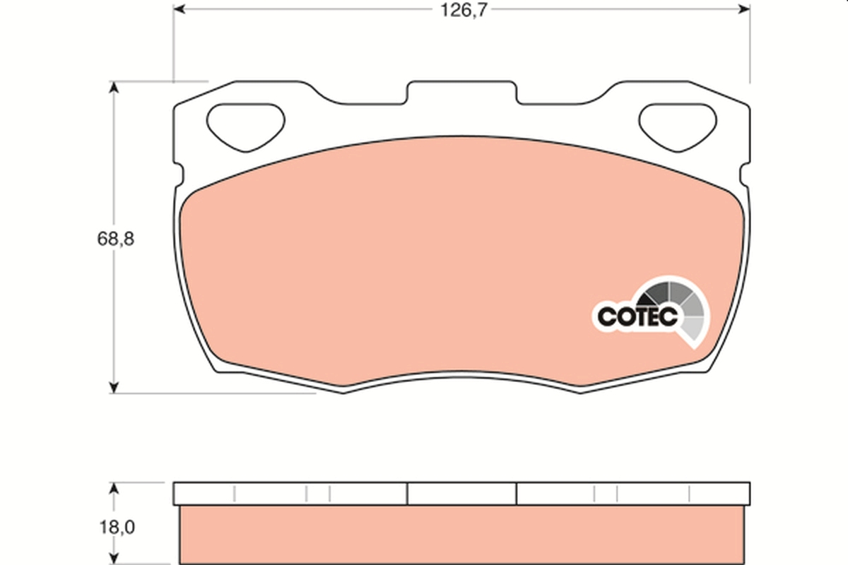 Brake Pad Set, disc brake - GDB395 TRW