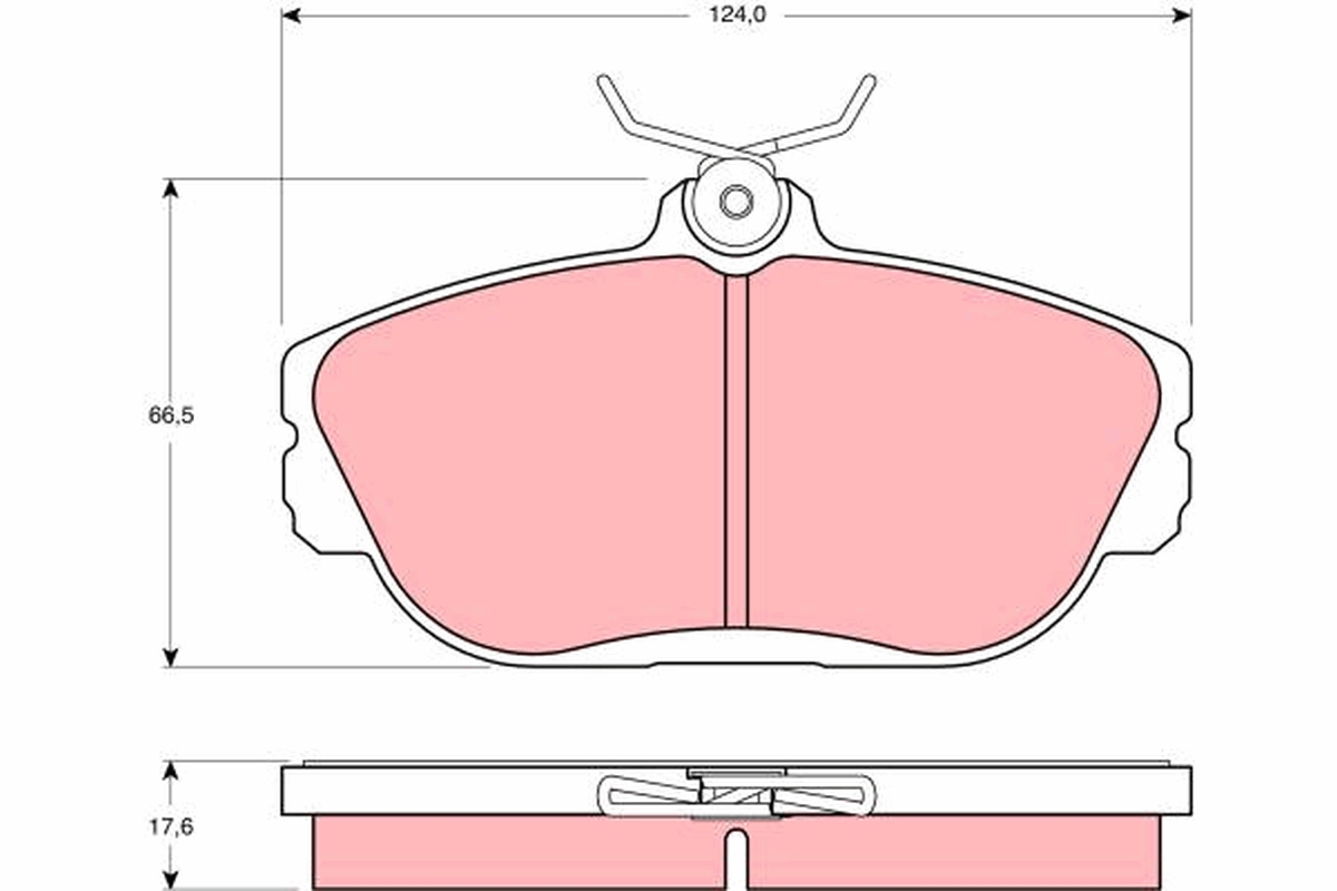 Brake Pad Set, disc brake - GDB4033 TRW