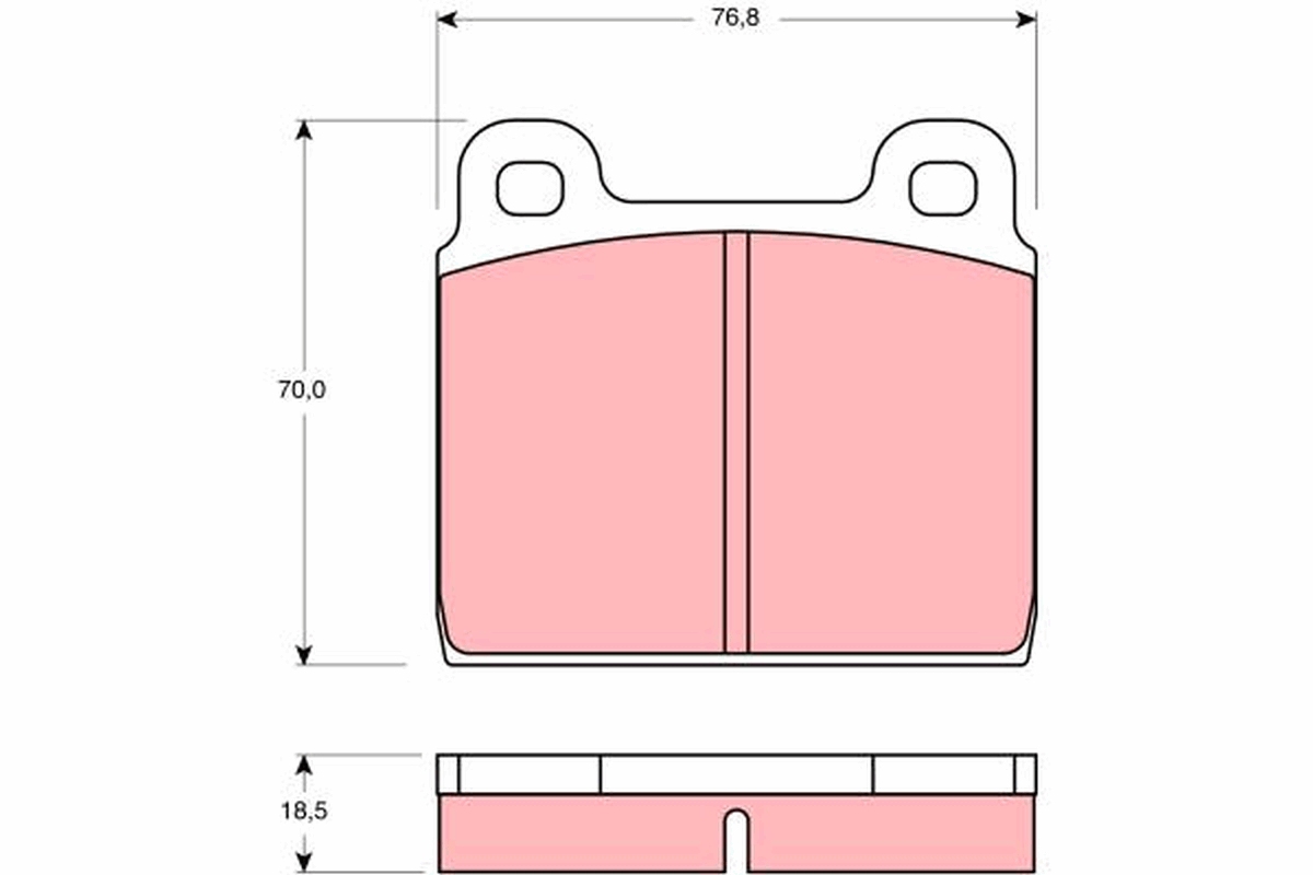 Brake Pad Set, disc brake - GDB407 TRW