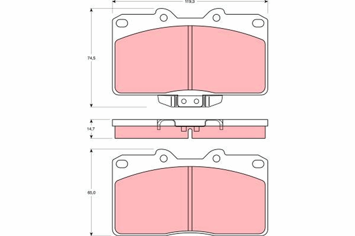 Brake Pad Set, disc brake - GDB4076 TRW