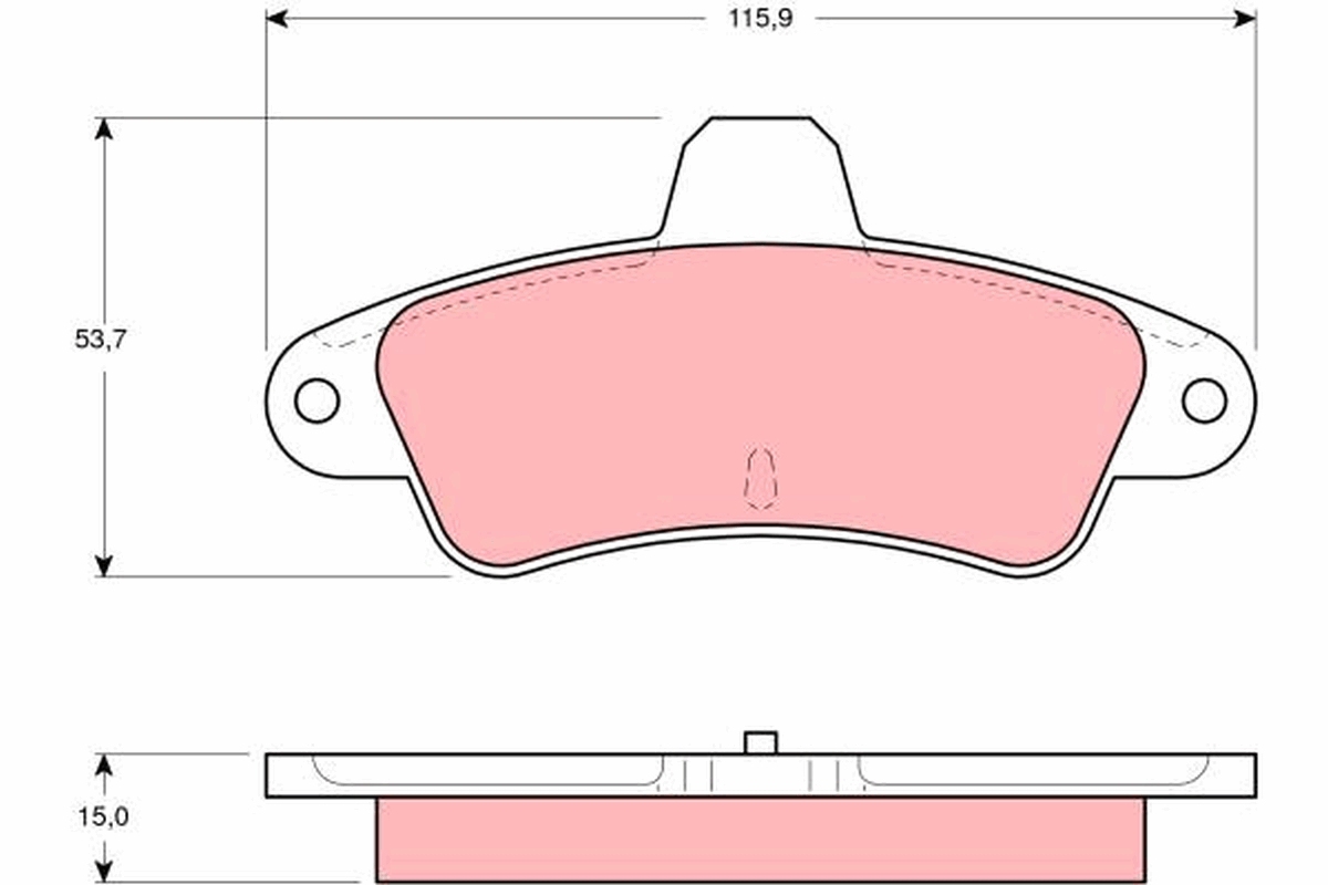 Brake Pad Set, disc brake - GDB4084 TRW
