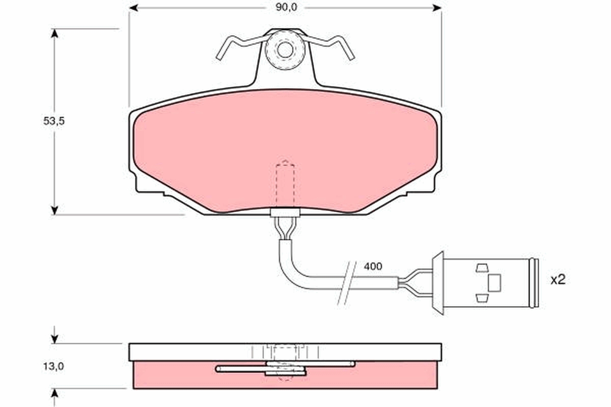 Kit pastiglie freno, Freno a disco - GDB412 TRW