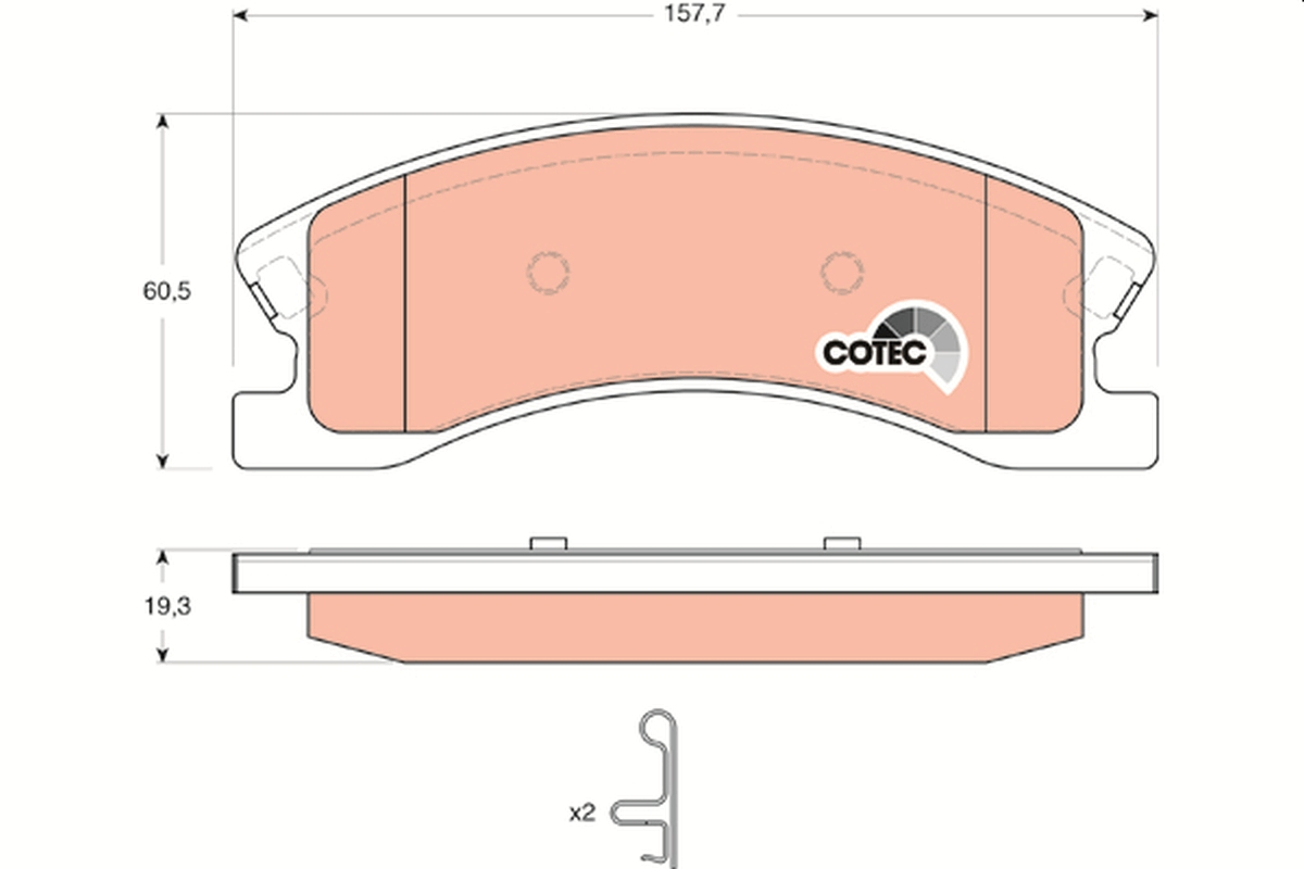 Kit pastiglie freno, Freno a disco - GDB4133 TRW