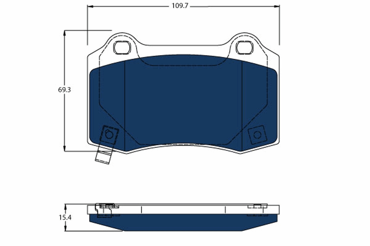 Brake Pad Set, disc brake - GDB4171BTE TRW