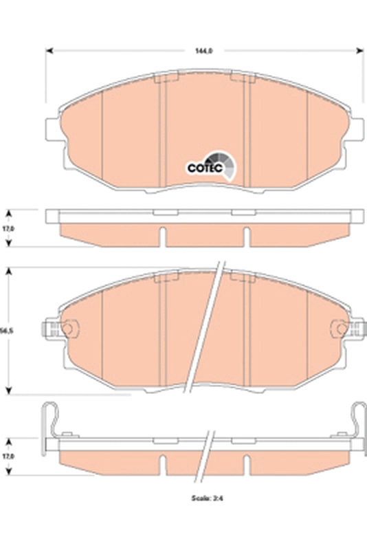 Brake Pad Set, disc brake - GDB4179 TRW