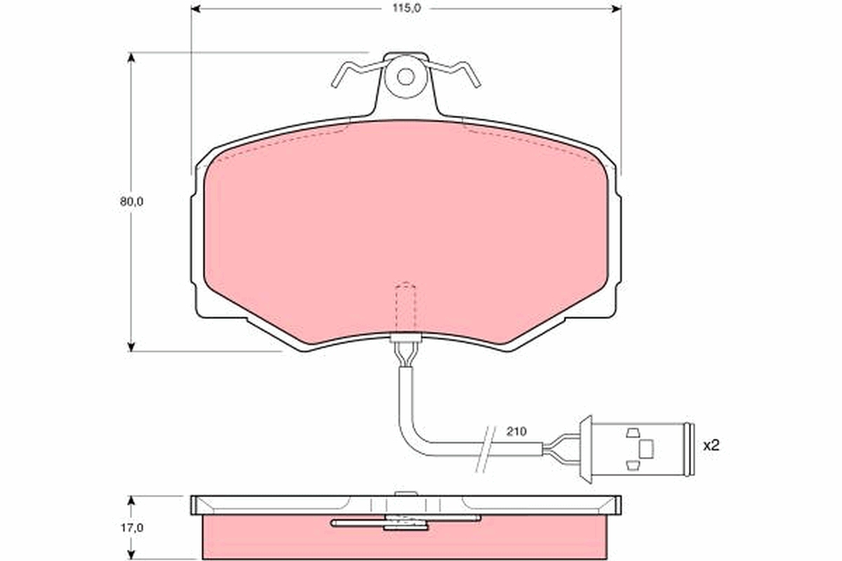 Kit pastiglie freno, Freno a disco - GDB421 TRW