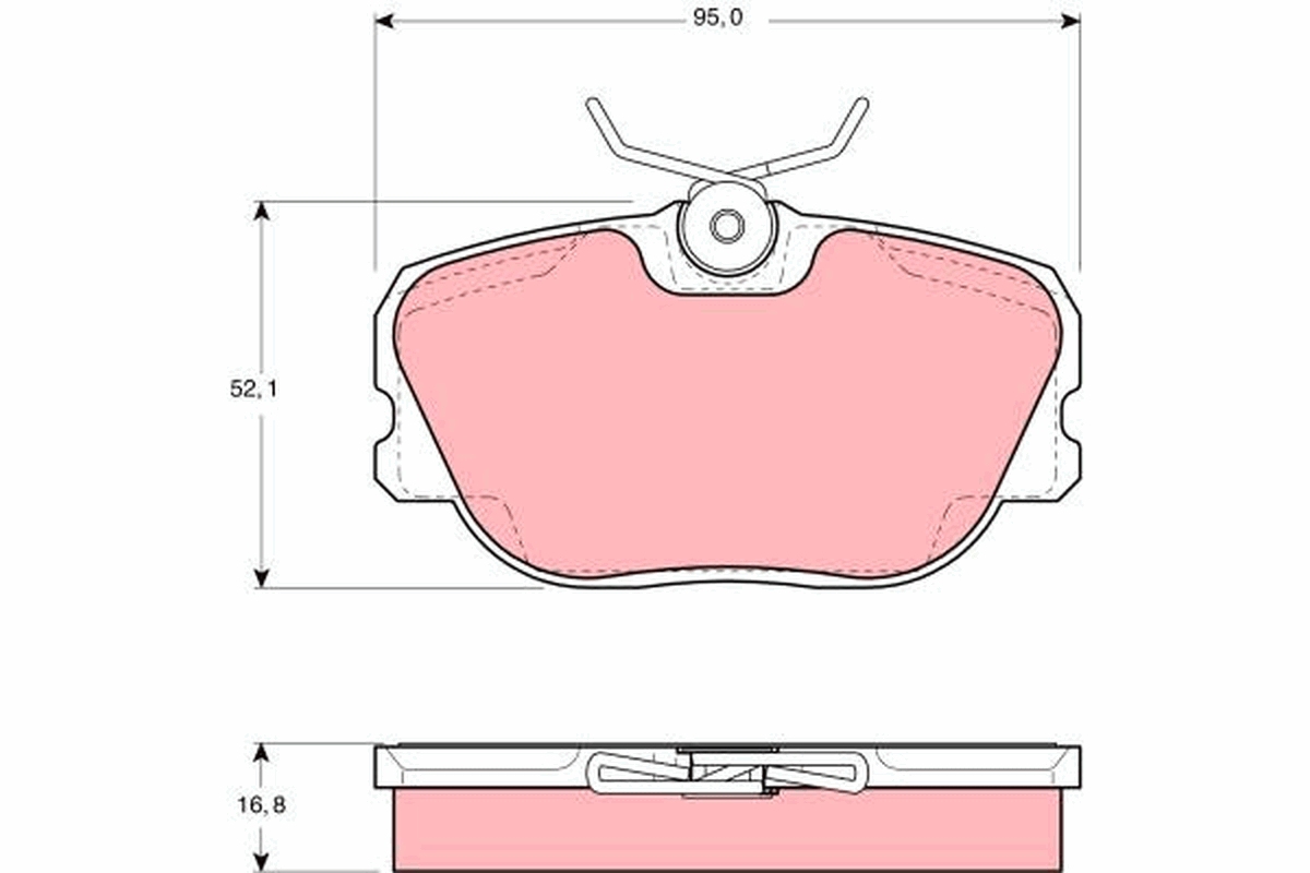 Brake Pad Set, disc brake - GDB460 TRW