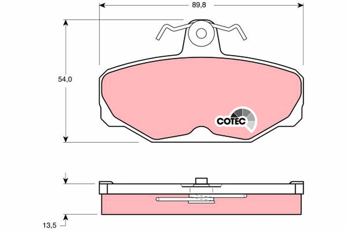 Brake Pad Set, disc brake - GDB472 TRW