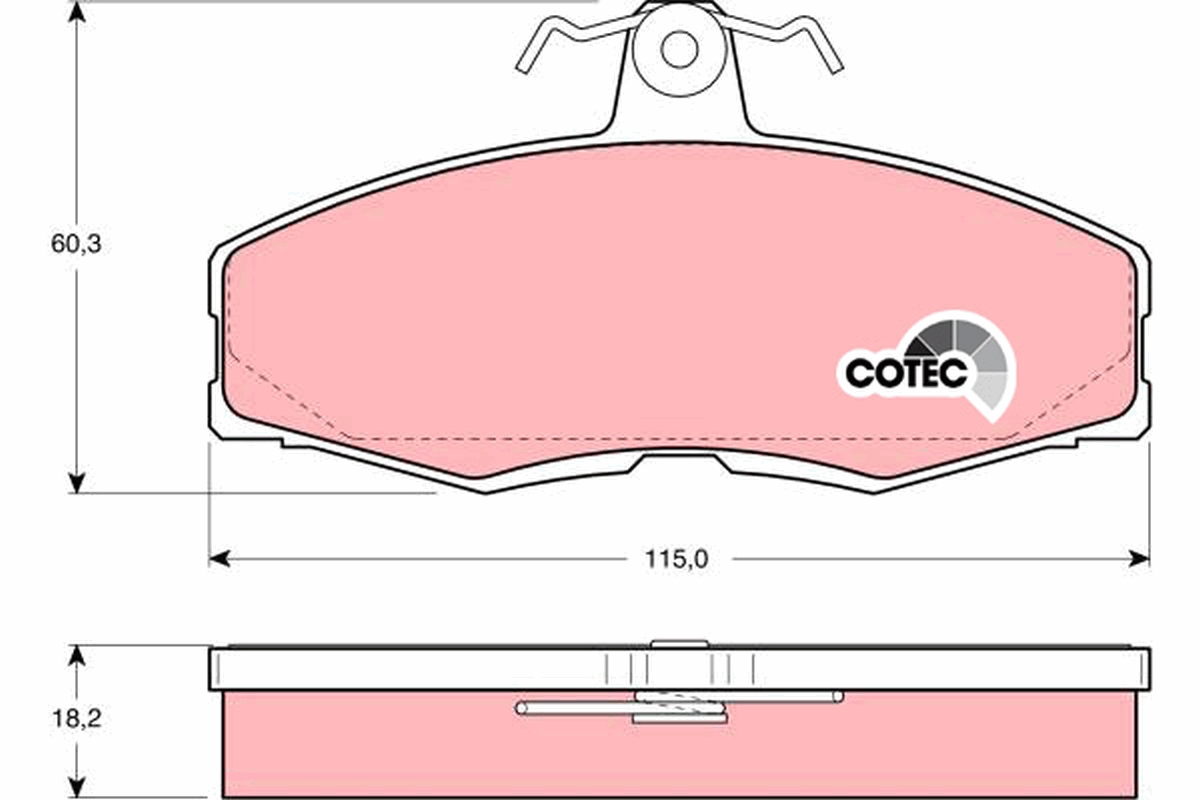Brake Pad Set, disc brake - GDB473 TRW