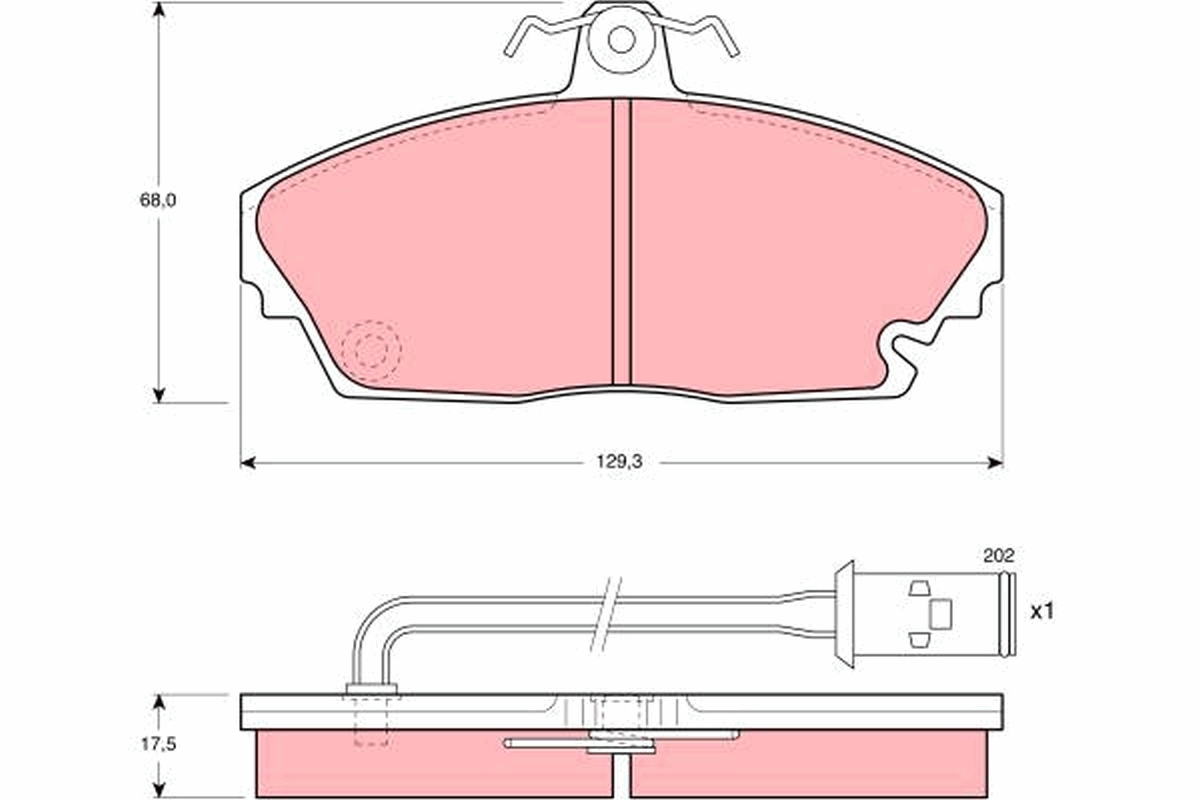 Brake Pad Set, disc brake - GDB479 TRW