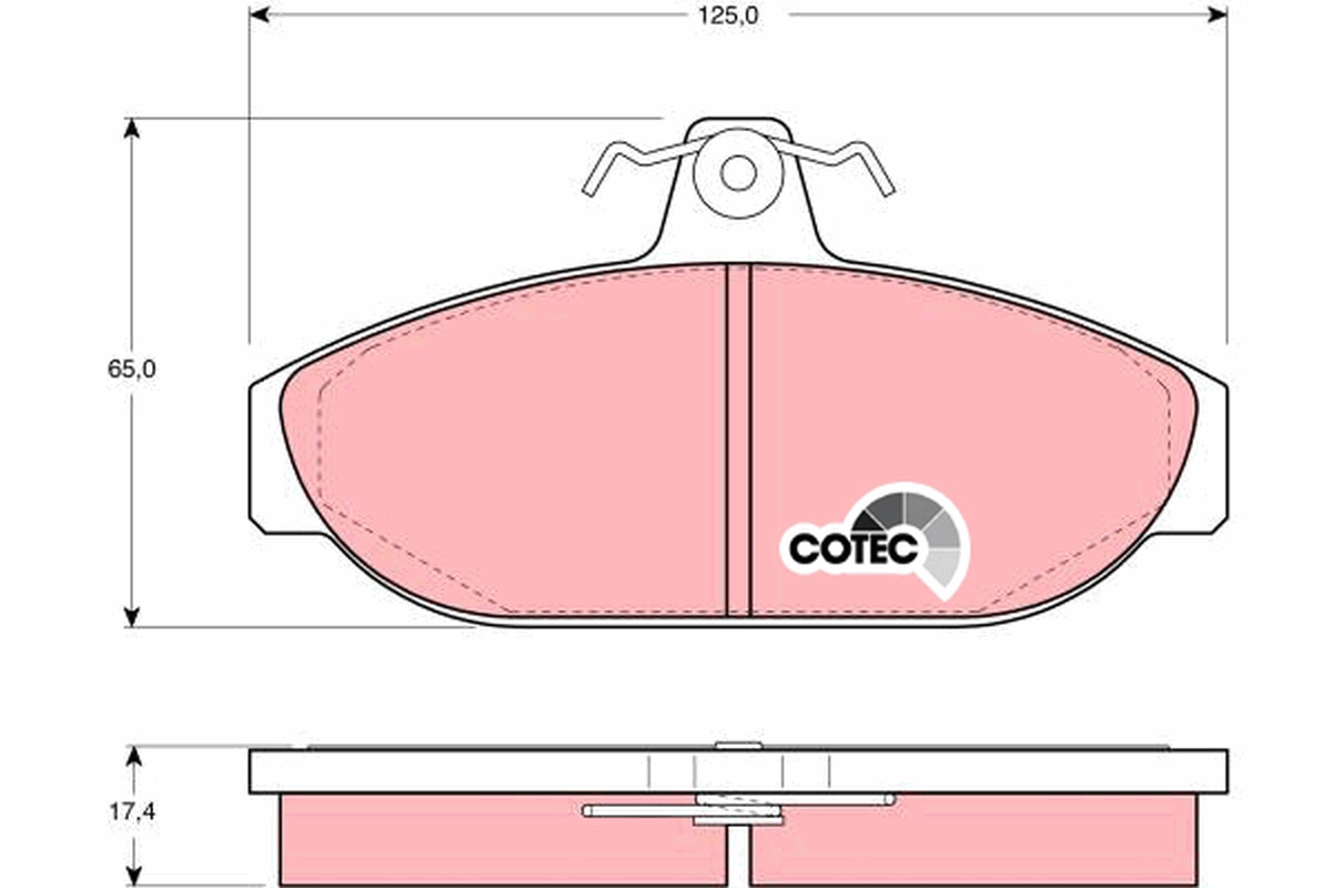 Kit pastiglie freno, Freno a disco - GDB482 TRW