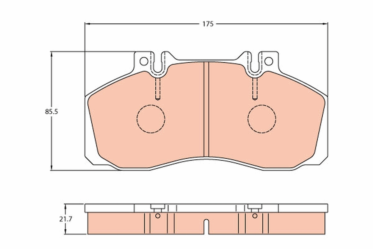 Brake Pad Set, disc brake - GDB5050 TRW