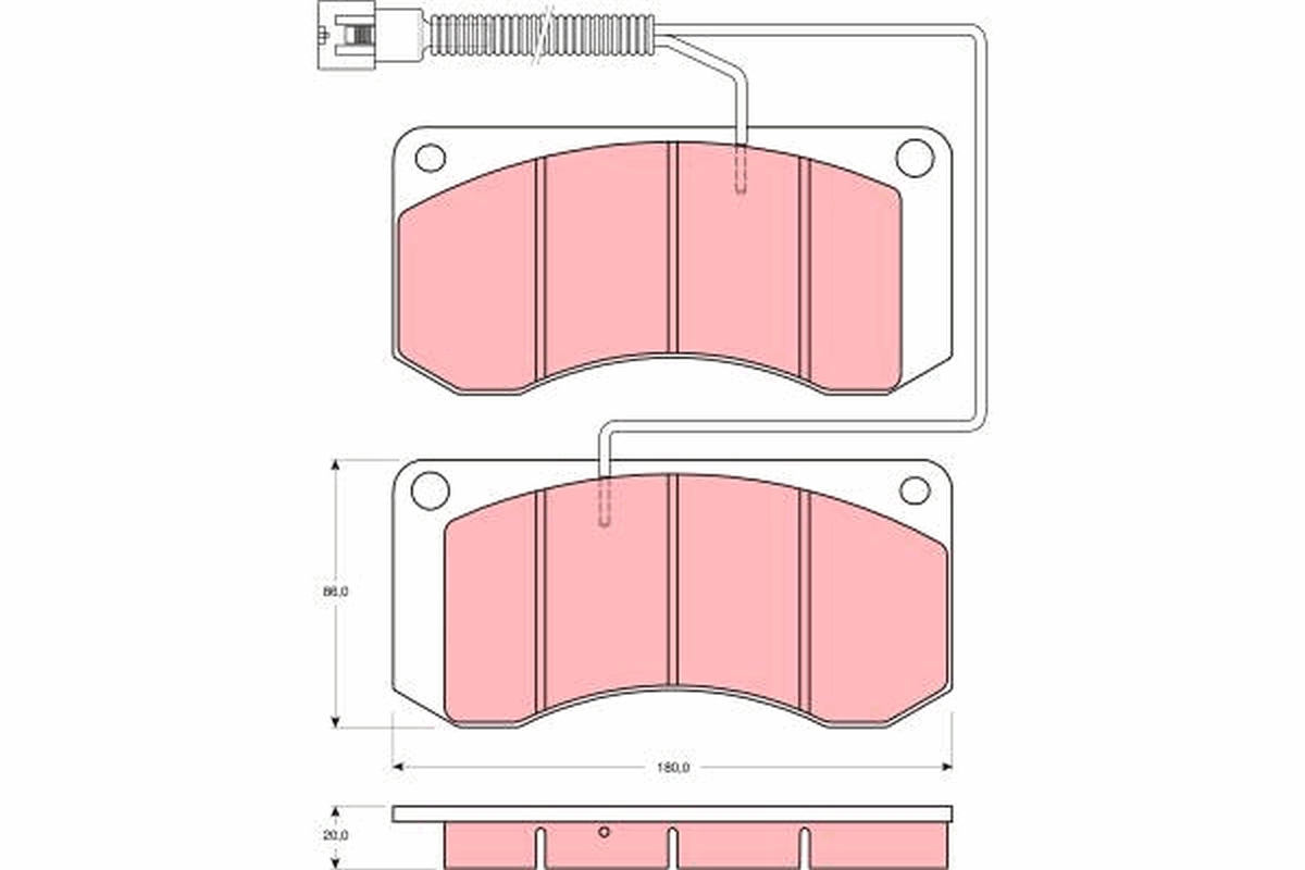 Kit pastiglie freno, Freno a disco - GDB5052 TRW
