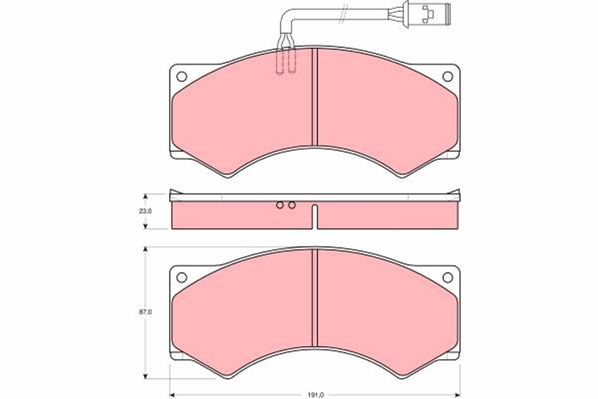 Kit pastiglie freno, Freno a disco - GDB5054 TRW