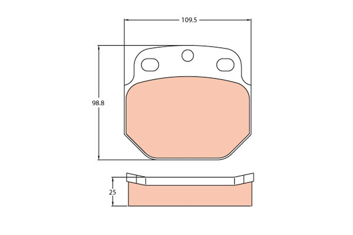 Brake Pad Set, disc brake - GDB5061 TRW