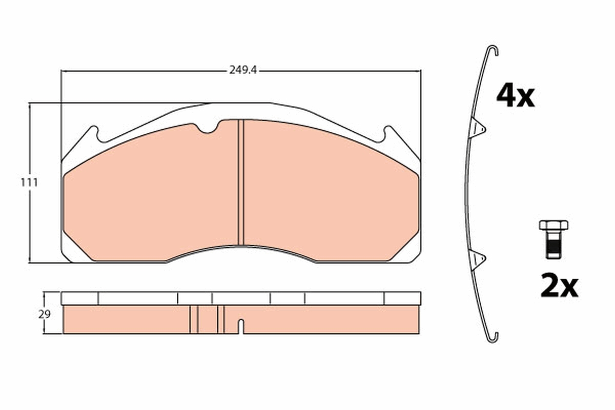 Kit pastiglie freno, Freno a disco - GDB5085 TRW