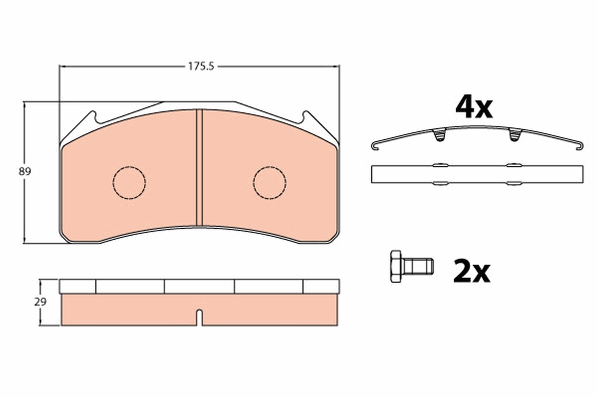 Kit pastiglie freno, Freno a disco - GDB5088 TRW