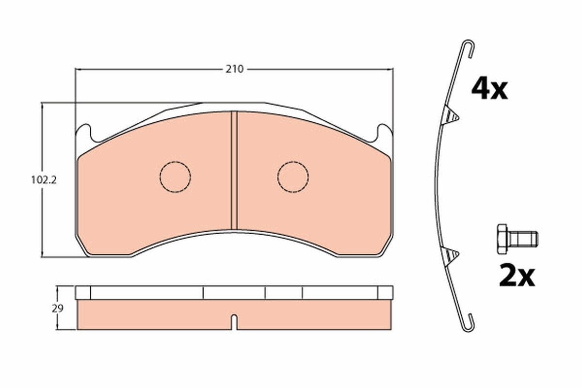 Kit pastiglie freno, Freno a disco - GDB5089 TRW