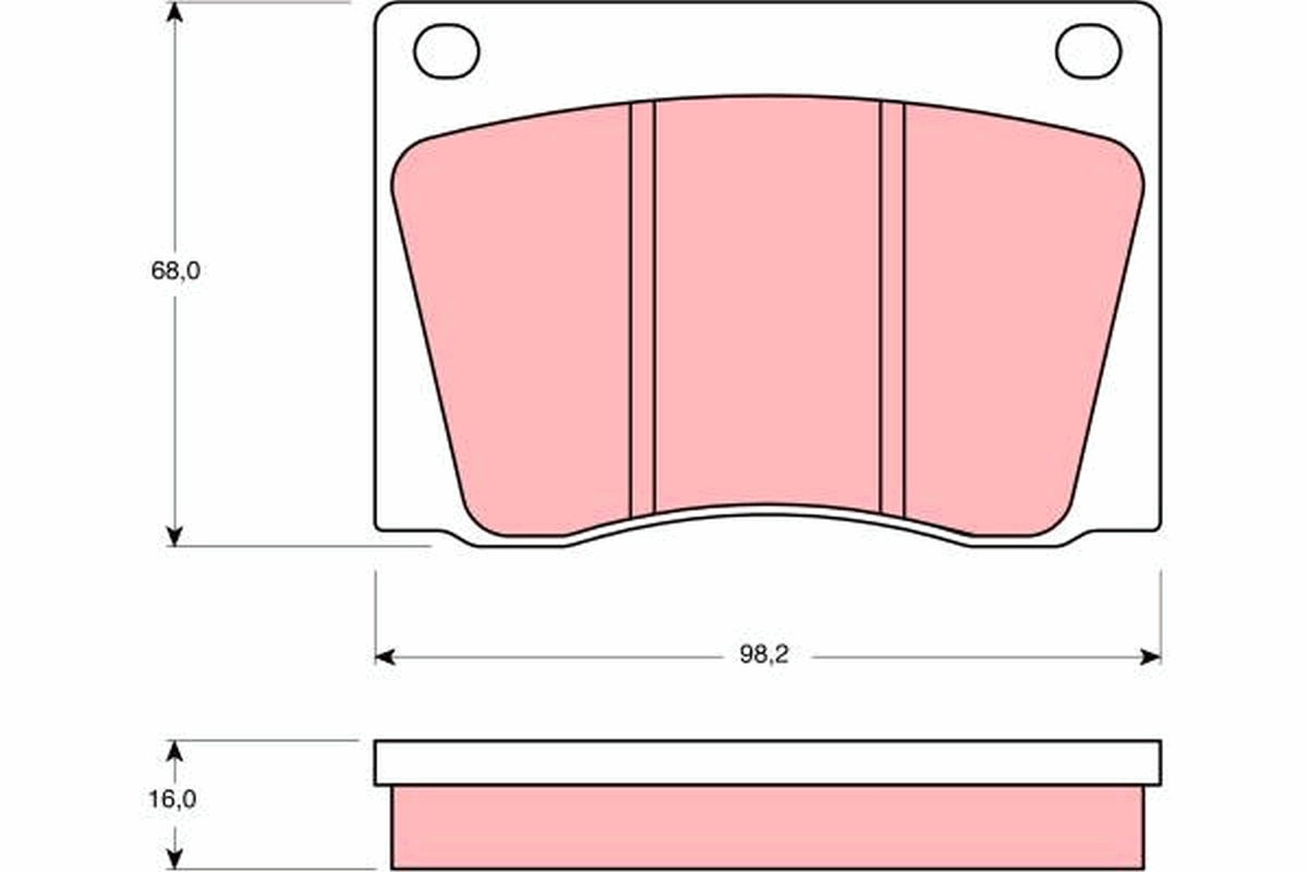 Brake Pad Set, disc brake - GDB531 TRW