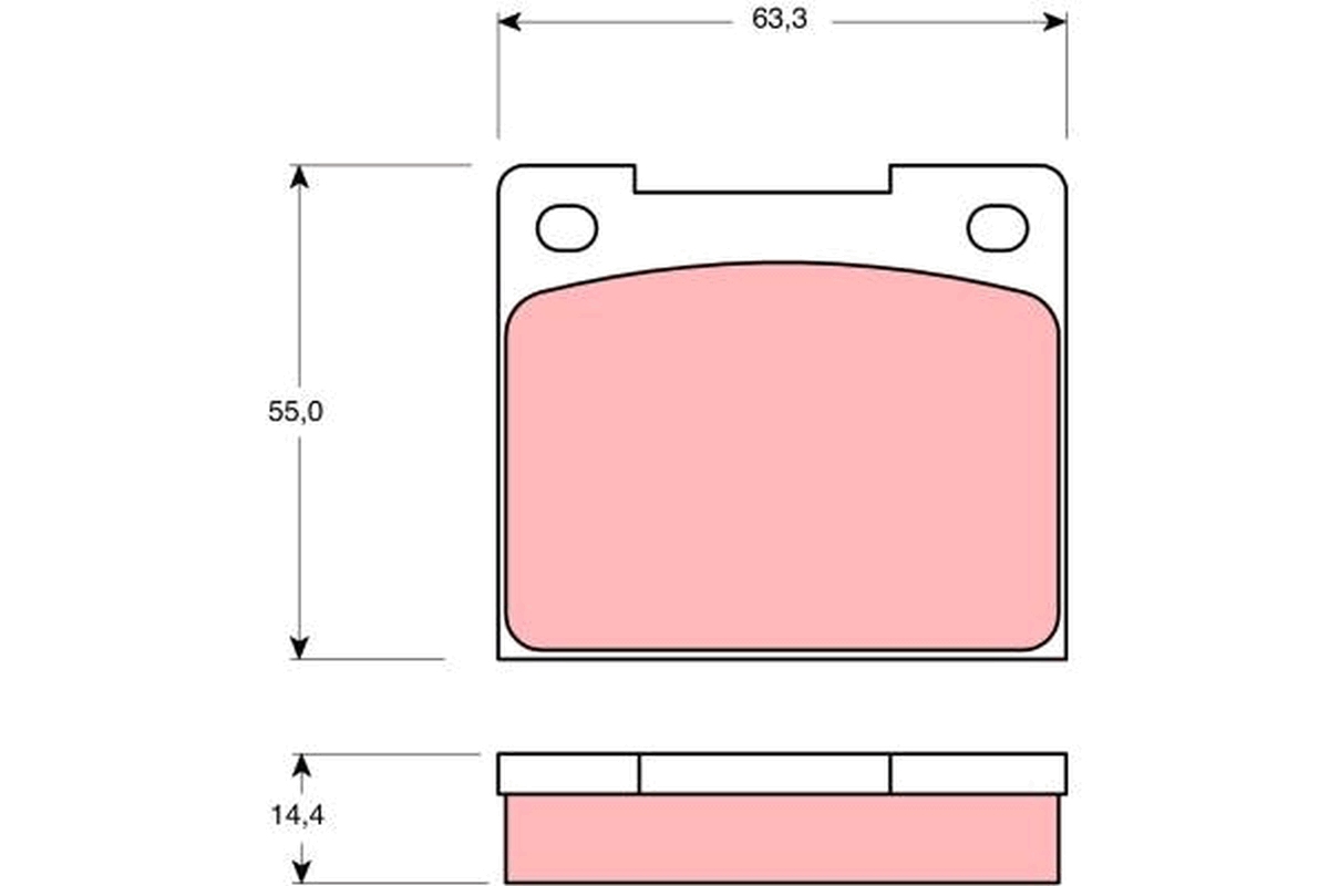 Brake Pad Set, disc brake - GDB533 TRW