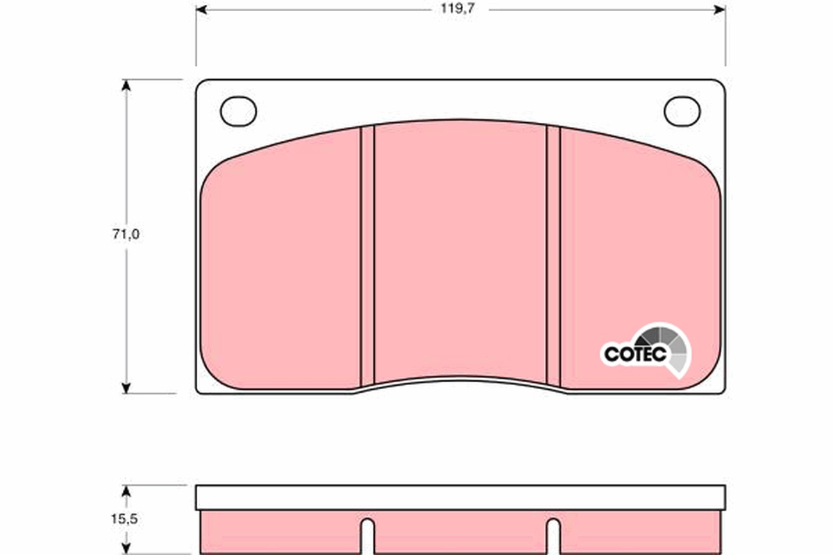 Brake Pad Set, disc brake - GDB585 TRW