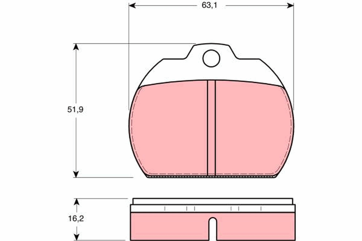 Brake Pad Set, disc brake - GDB591 TRW
