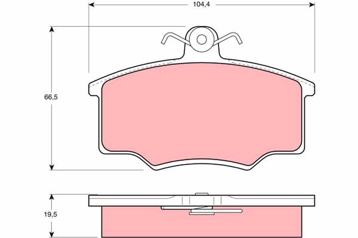 Kit pastiglie freno, Freno a disco - GDB628 TRW