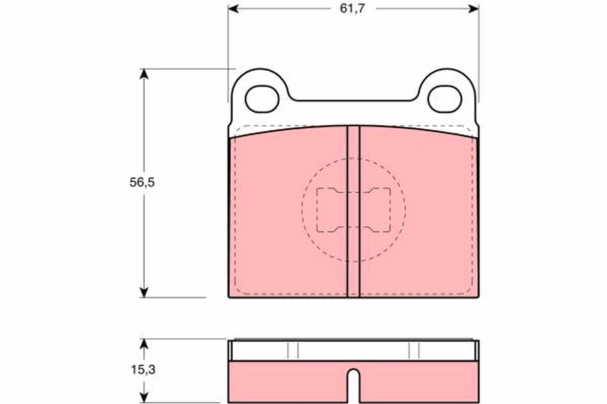 Brake Pad Set, disc brake - GDB648 TRW