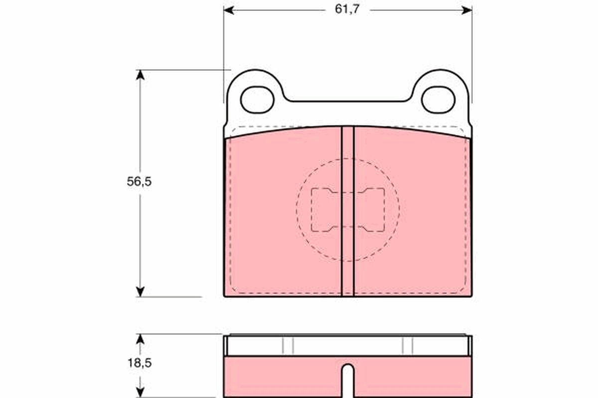 Brake Pad Set, disc brake - GDB663 TRW