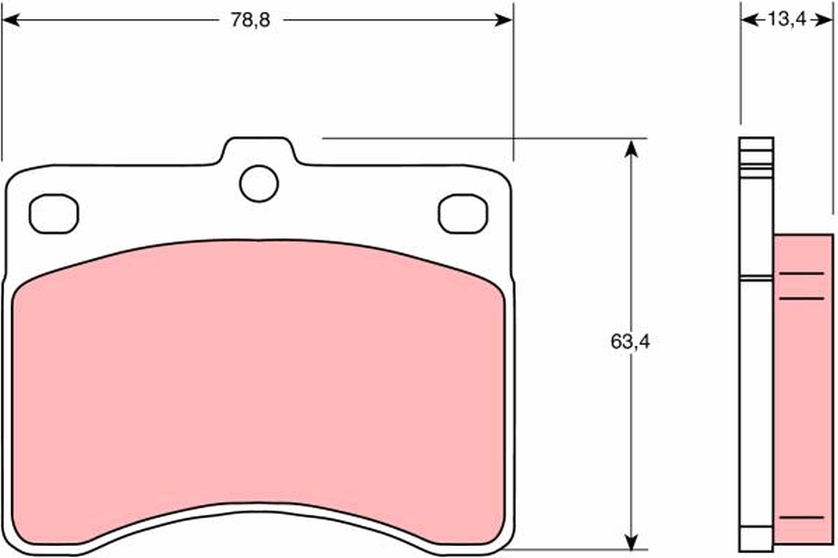 Kit pastiglie freno, Freno a disco - GDB736 TRW